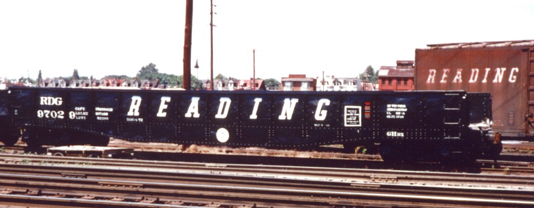 Reading 97029 end protection car.  C.T. Bossler photo, collection of John Caples.