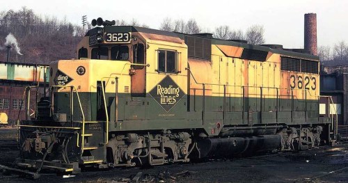 Reading GP-35 #3623 at the Bethlehem Engine Terminal