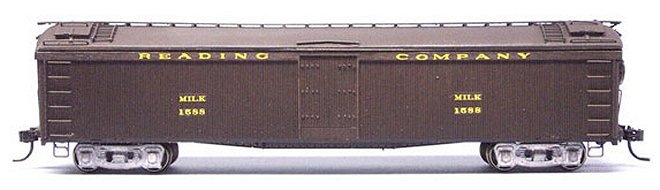 Model of a Reading Company BRf milk car.  Photo courtesy Bethlehem Car Works.